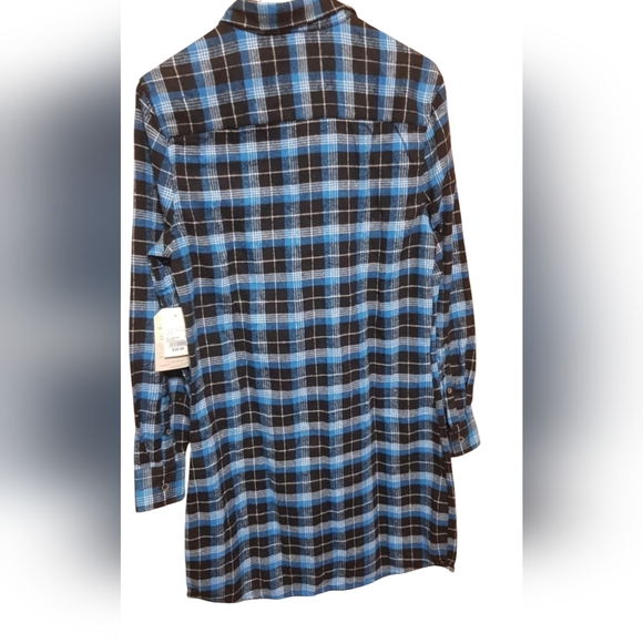 Flannel Blue Tunic - Picture 2 of 3